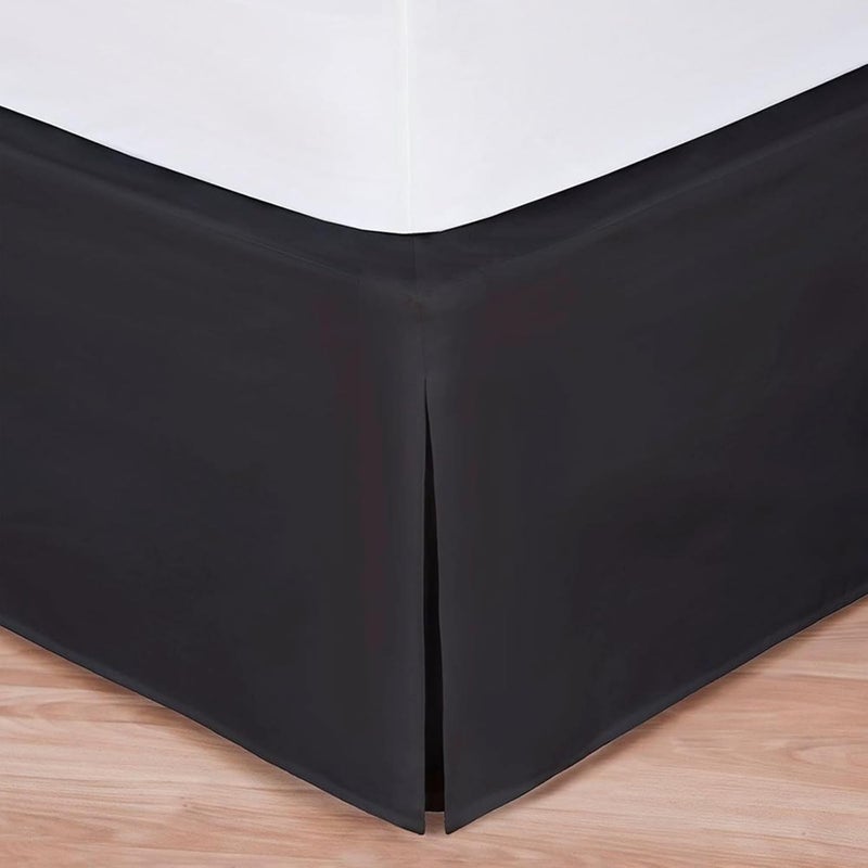 Bed Maker's Bed Makerâ€™s Never Lift Your Mattress Bed Skirt, Designed for Box Spring Beds, Split Corners, 14 Inch Drop Length, Queen, Black - Image 1